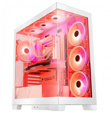 MODECOM Volcano SPACE APEX ARGB  MIDI USB 3.0 X 2  CYPE-C white