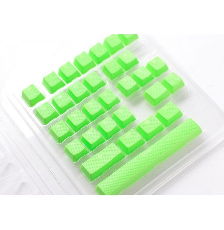 Ducky Rubber Keycap Set, 31 Keys, Double-Shot, Rubberized, for Backlight - green