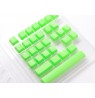 Ducky Rubber Keycap Set, 31 Keys, Double-Shot, Rubberized, for Backlight - green