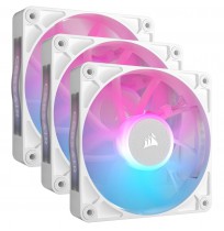 Corsair iCUE LINK RX120 RGB Series, PWM Fan 3 Pack - 120 mm, white