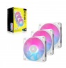 Corsair iCUE LINK RX120 RGB Series, PWM Fan 3 Pack - 120 mm, white