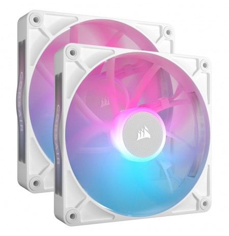 Corsair iCUE LINK RX140 RGB Series, PWM Fan 2 Pack - 140mm, white