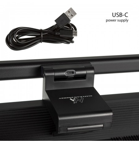 Maclean Adjustable LED Lightbar for Computer/Monitor, 3 Light Colors, Brightness Adjustable, USB Type-C, 5V, MCE620