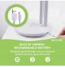 LED desk lamp with rechargeable battery