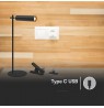 Desk lamp V-TAC VT-7413 4in1, wall lamp, clip, torch 3W LED 37cm 4000K 300lm (SKU 23042) Black
