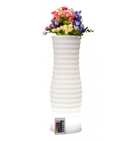 Flower vase with RGB LED backlight and remote control