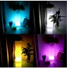 Flower vase with RGB LED backlight and remote control
