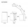 Activejet AJE-TECHNIC LED desk lamp with display white