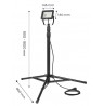 Single Spotlight 30W SMD LED 2550lm 230V on tripod 1.8m