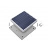 Maclean MCE124 Solar Lamp 4LED Lighting Twilight Sensor Silver