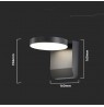 V-TAC 17W LED Round Black IP65 VT-11020-RD-B 4000K 2480lm Projector