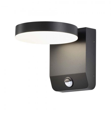 Projector Façade Luminaire V-TAC 17W LED Motion Sensor Round Black IP65 VT-11020S-RD-B 4000K 2480lm