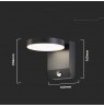 Projector Façade Luminaire V-TAC 17W LED Motion Sensor Round Black IP65 VT-11020S-RD-B 4000K 2480lm