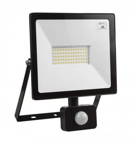 LED floodlight with motion sensor Maclean, slim 50W, 4000lm, cool white (6000K), IP44, MCE650 CW PIR