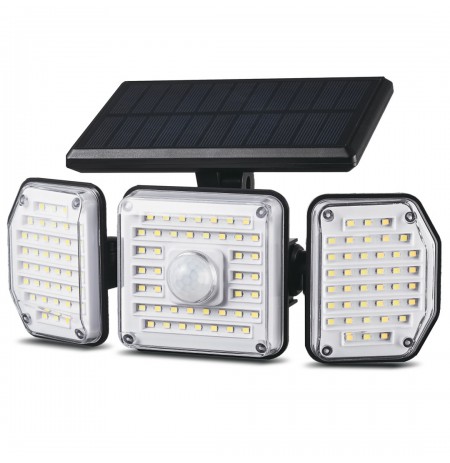 Maclean IP65 Solar LED Lamp with Motion and Dusk-to-Dawn Sensor IP65 4W 320lm 4000K Li-ion 1200 mAh 3 Operating Modes Floodlight