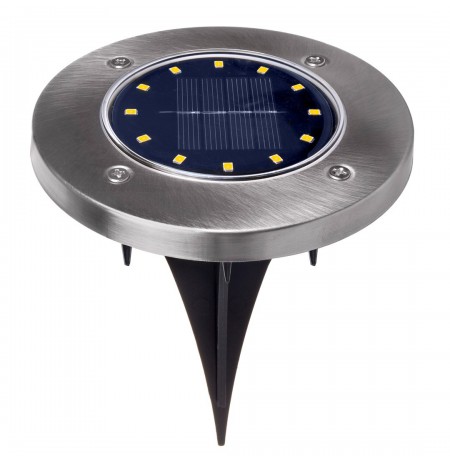 Maclean MCE318 LED Solar Pathway Lights with Ground Spike 12 LED SMD Neutral White 4000K 0.7 W Solar Lamp for Outdoor Path Light
