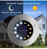 Maclean MCE318 LED Solar Pathway Lights with Ground Spike 12 LED SMD Neutral White 4000K 0.7 W Solar Lamp for Outdoor Path Light