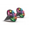 Set of 2 RGB LED solar lamps Activejet LARIX
