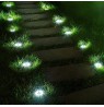 Maclean MCE318 LED Solar Pathway Lights with Ground Spike 12 LED SMD Neutral White 4000K 0.7 W Solar Lamp for Outdoor Path Light