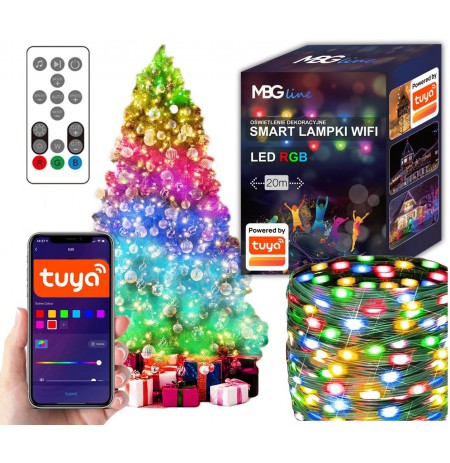 Christmas Tree Lights SMART LED Strip WIFI TUYA 20m USB