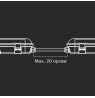 LED hermetic luminaire V-TAC M-SERIES VT-60018 60cm 18W 120Lm/W 6400K 2160lm (SKU 2120210) Grey