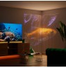 Twinkly Matrix - 480 RGB LED Pearl-shaped lights, clear wire, 3.3x3.3ft F-plug type
