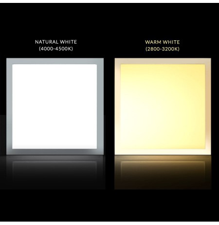 LED panel Maclean, Ceiling, slim 40W, Warm White (3000K), 595x595x8mm, raster, FLICKER-FREE function, MCE540