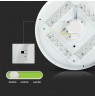 Plafond V-TAC VT-8436-M-N milky 36W IP20 CCT 3000K-6400K 3900lm (SKU 217609) White