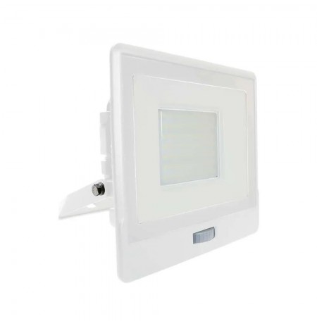 LED projector V-TAC VT-158S with connection coupler 50W 6500K 4000lm motion detector (SKU 20279) White