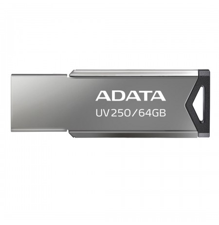 Pen drive ADATA UV250 AUV250-64G-RBK (64GB, USB 2.0, silver color)