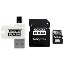 Card memory with adapter and card reader GoodRam All in one M1A4-1280R12 (128GB, Class 10, Adapter, Memory card, MicroSDHC card