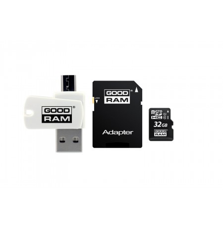 Card memory with adapter and card reader GoodRam All in one M1A4-0320R12 (32GB, Class 10, Adapter, Memory card, MicroSDHC card r