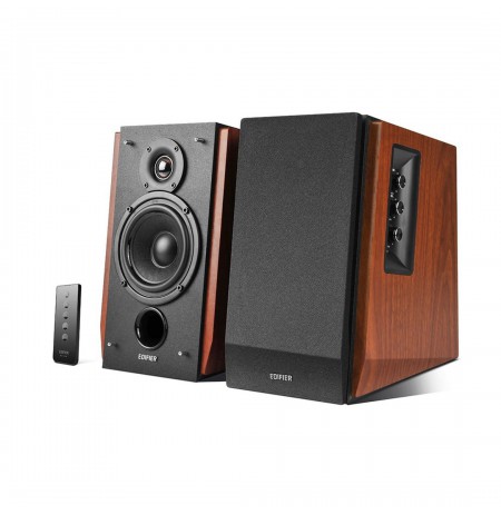 Edifier R1700BT 2.0 Bluetooth Bookshelf Speakers (Pair) - black/brown