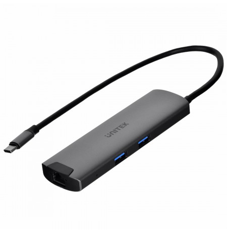 UNITEK ACTIVE HUB USB-C 5GBPS, HDMI RJ-45 PD 100W