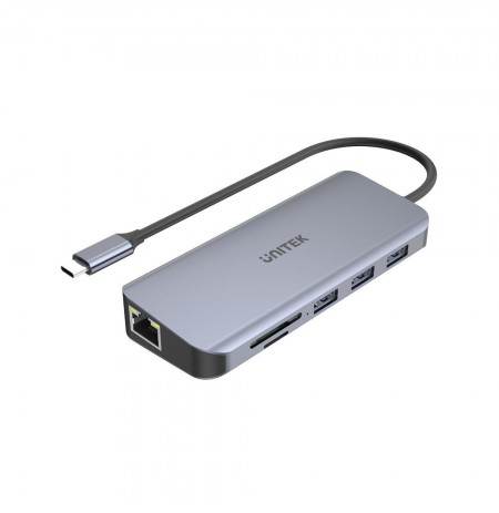 UNITEK D1026B laptop dock/port replicator USB 3.2 Gen 1 (3.1 Gen 1) Type-C Grey