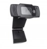 Manhattan USB Webcam, Two Megapixels, 1080p Full HD, USB-A, Integrated Microphone, Adjustable Clip Base, 30 frame per second, Bl