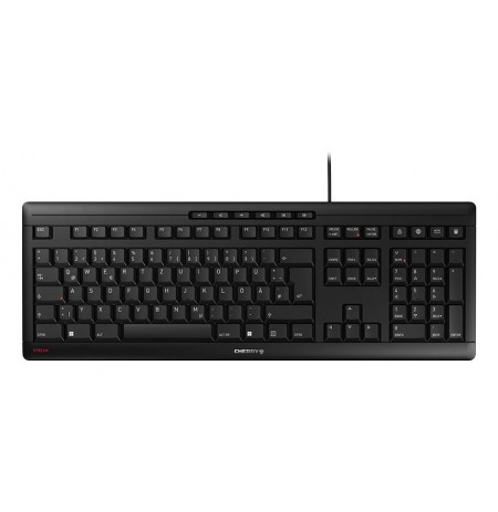 CHERRY STREAM - tastatur - tysk - sort