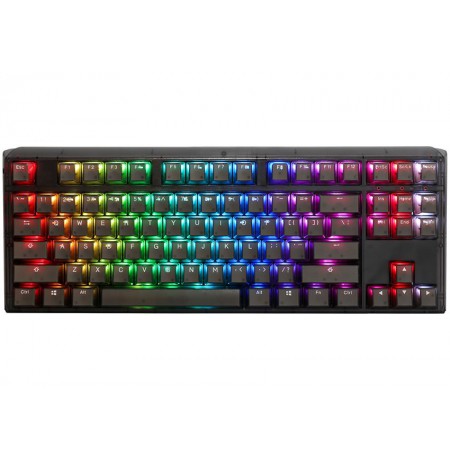 Ducky One 3 Aura Black TKL Gaming Keyboard, RGB LED - MX-Speed-Silver