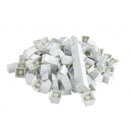 Glorious ABS-Doubleshot - 104 pcs., white, ANSI, US-Layout