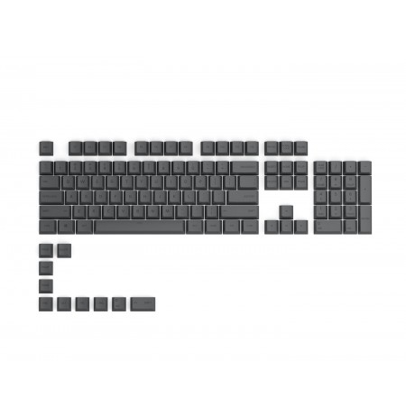 Glorious GPBT Keycaps - 114 PBT Caps, ANSI, US Layout, Black Ash
