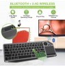 Techly ICTB9801TB keyboard RF Wireless + Bluetooth QWERTY US English Black