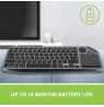 Techly ICTB9801TB keyboard RF Wireless + Bluetooth QWERTY US English Black