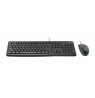 Logitech | Desktop MK120 | Wired keyboard | USB | Mouse included | US | Black