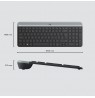 Logitech Slim Wireless Combo MK470 keyboard RF Wireless QWERTY US International Graphite