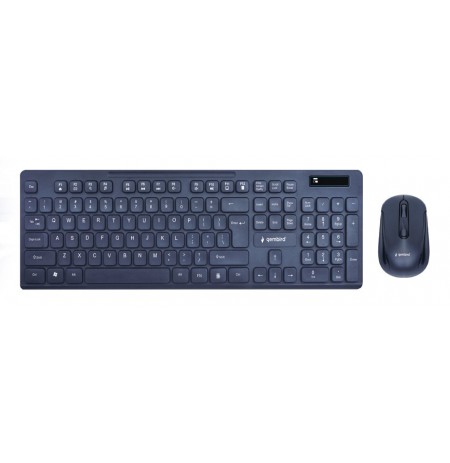 Gembird KBS-WCH-03 wireless desktop set, black, US-layout
