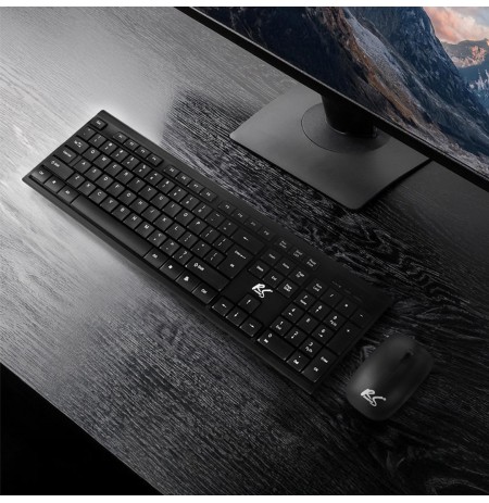 NanoRS Wireless Keyboard and Mouse Combo with Ergonomic Design – RS580 for Smooth and Efficient Use