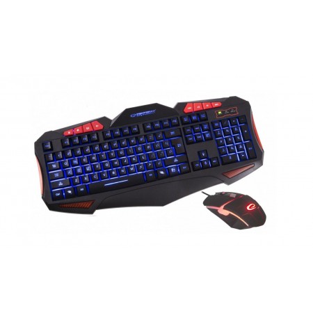 Keyboard + mouse Set membrane Esperanza EGK3000 (USB 2.0, black color, Optical)