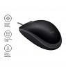 Mouse Logitech 910-005508 (Optical, 1000 DPI, black color)