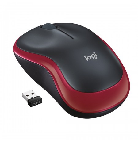 Mouse Logitech M185 910-002240 (Optical, 1000 DPI, red color