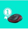 Mouse Logitech M185 910-002240 (Optical, 1000 DPI, red color